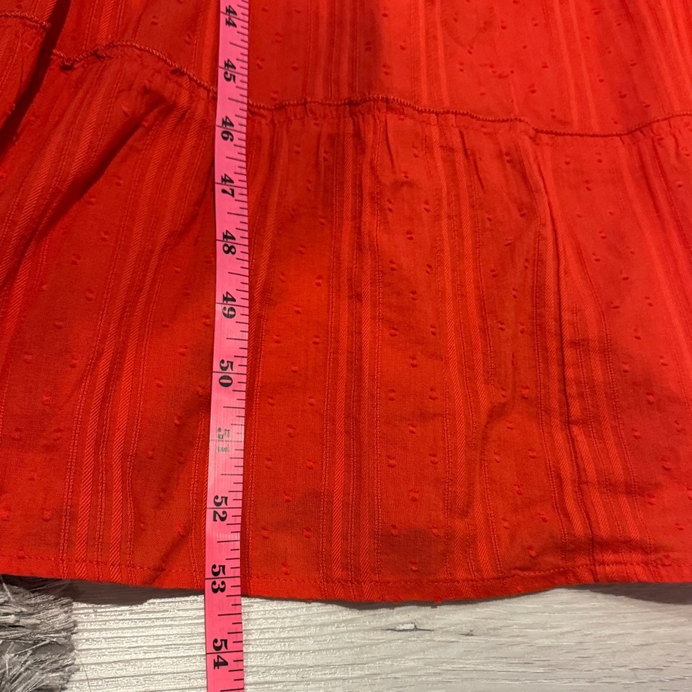 LOFT NWT Off-Shoulder Vibrant Orange-Red Maxi Dress with Belt - Picture 11 of 12